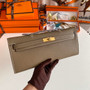Hermès Kelly Cut Clutch 31cm Epsom Leather Gray Gold - Default Title - View 7