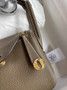 Hermes Lindy Mini Bag Brown Togo Leather Gold Hardware H8640 - Default Title - View 4