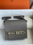 Hermès Mini Roulis Bag Gray Evercolor Gold Hardware H50333 - Default Title - View 1