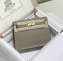 Hermès Kelly Danse II gray Evercolor leather with gold - Default Title - View 4