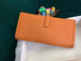 Hermes Jige 29cm Wallet Clutch In Epsom Leather Orange - Default Title - View 2