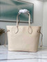 Louis Vuitton M46676 Braided Neverfull MM Bag Embossed cowhide leather