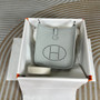 Hermes Evelyne III 17 Togo Light Blue Leather Bag Gold H5630 - Default Title - View 1
