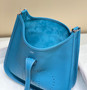 Hermès Evelyne III 29 Taurillon Clemence Shoulder Bag Blue Silver - Default Title - View 9