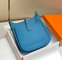 Hermès Evelyne III 29 Taurillon Clemence Shoulder Bag Blue Silver - Default Title - View 4