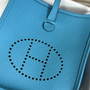 Hermes Evelyne III 17 Blue Togo Leather Bag Silver H5613 - Default Title - View 2