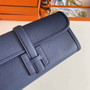 Hermes Jige 29 Wallet Clutch In Epsom Leather Navy Blue - Default Title - View 5