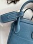 Hermes Lindy Mini Bag Blue Togo Leather Silver Hardware H8615 - Default Title - View 5