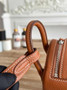 Hermes Lindy Mini Bag Togo Leather Brown Silver H68601 - Default Title - View 5