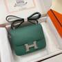 Hermes Constance Bag Dark Green Epsom Leather Silver H2529 - Default Title - View 6