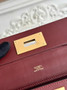 Hermès 24/24 Mini Bag Evercolor Swift Leather Wine Red Gold - Default Title - View 8