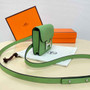 Hermes Constance Slim Wallet Green Epsom Leather Silver H082063 - Default Title - View 2