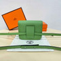 Hermes Constance Slim Wallet Green Epsom Leather Silver H082063 - Default Title - View 3