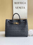 Bottega Veneta Medium Andiamo Bag 743572 Lambskin Black