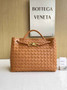 Bottega Veneta Medium Andiamo Bag 743572 Lambskin Brown