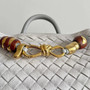 Bottega Veneta Small Andiamo Bag in 743568 Suede light gray