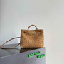 Bottega Veneta Small Andiamo Bag 743568 Suede Brown
