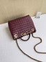 Bottega Veneta Small Andiamo Chain 786008 Lambskin Wine Red