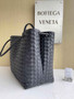Bottega Veneta Large Andiamo Bag 766019 Black Lambskin bonded Intrecciato