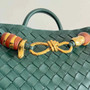 Bottega Veneta Small Andiamo Bag in 743568 Lambskin dark green