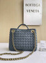 Bottega Veneta Small Andiamo Chain 786008 Lambskin Navy Blue