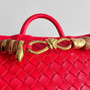 Bottega Veneta Small Andiamo Bag in 743568 Lambskin Red