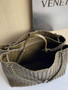 Bottega Veneta Large Andiamo Bag 766019 army Green Lambskin bonded Intrecciato