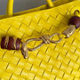 Bottega Veneta Small Andiamo Bag in 743568 Lambskin Yellow