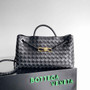 Bottega Veneta Small East West Andiamo 754990 Lambskin Black