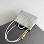 Bottega Veneta Small Andiamo Bag in 743568 light gray Lambskin