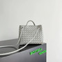 Bottega Veneta Small Andiamo Bag in 743568 light gray Lambskin