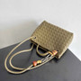 Bottega Veneta Small Andiamo Bag in 743568 Lambskin dark green
