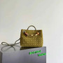 Bottega Veneta Small Andiamo Bag in 743568 Suede green