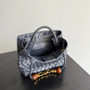 Bottega Veneta Small Andiamo Bag in 743568 Lambskin Navy gold