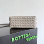 Bottega Veneta Small Andiamo Bag 743568 Suede Light Gray