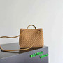 Bottega Veneta Small Andiamo Bag in 743568 Suede apricot