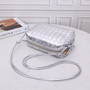 Bottega Veneta Small Loop Camera Bag 723548 Silver Intrecciato leather