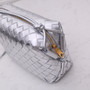 Bottega Veneta Small Loop Camera Bag 723548 Silver Intrecciato leather