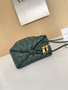 Bottega Veneta Small Loop Camera Bag 680255 Lambskin Dark Green