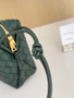 Bottega Veneta Small Loop Camera Bag 680255 Lambskin Dark Green