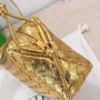 Bottega Veneta Small Loop Camera Bag 723548 Gold Intrecciato leather