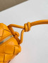 Bottega Veneta Mini Loop Camera Cross-Body Bag 680254 Yellow Lambskin