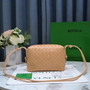 Bottega Veneta Small Loop Camera Bag 723548 Apricot Intrecciato leather