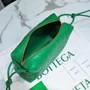 Bottega Veneta Small Loop Camera Bag 723548 Green Intrecciato leather