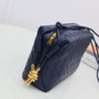 Bottega Veneta Small Loop Camera Bag 723548 Navy Blue leather