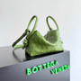 Bottega Veneta Top Handle Loop Bag 796615 in Green Leather