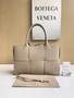 Bottega Veneta Small Arco Tote Bag 652867 Khaki Calfskin