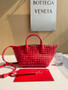 Bottega Veneta Mini Cabat 709464 Red Intreccio lambskin leather