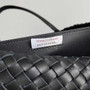 Bottega Veneta Large Cabat Bag 608811 Black Lambskin leather