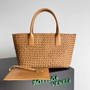 Bottega Veneta Medium Cabat Bag 608810 brown lambskin leather
